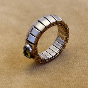 Nomination Stretchable Green Stone Ring